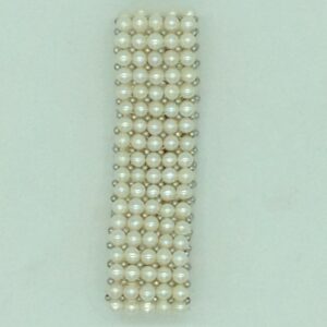 Button Pearls & White Jaco Balls 5 Layers Elastic Bracelet JBG0313
