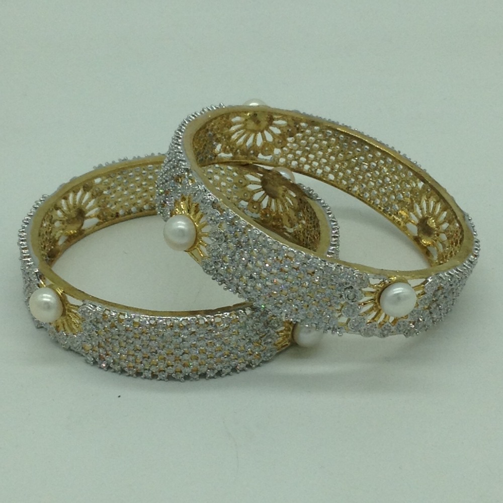 Pearls CZ Fancy Bangles JBG0311 - Image 2