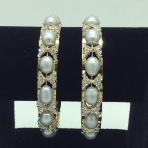 Grey pearls cz fancy bangles jbg0309
