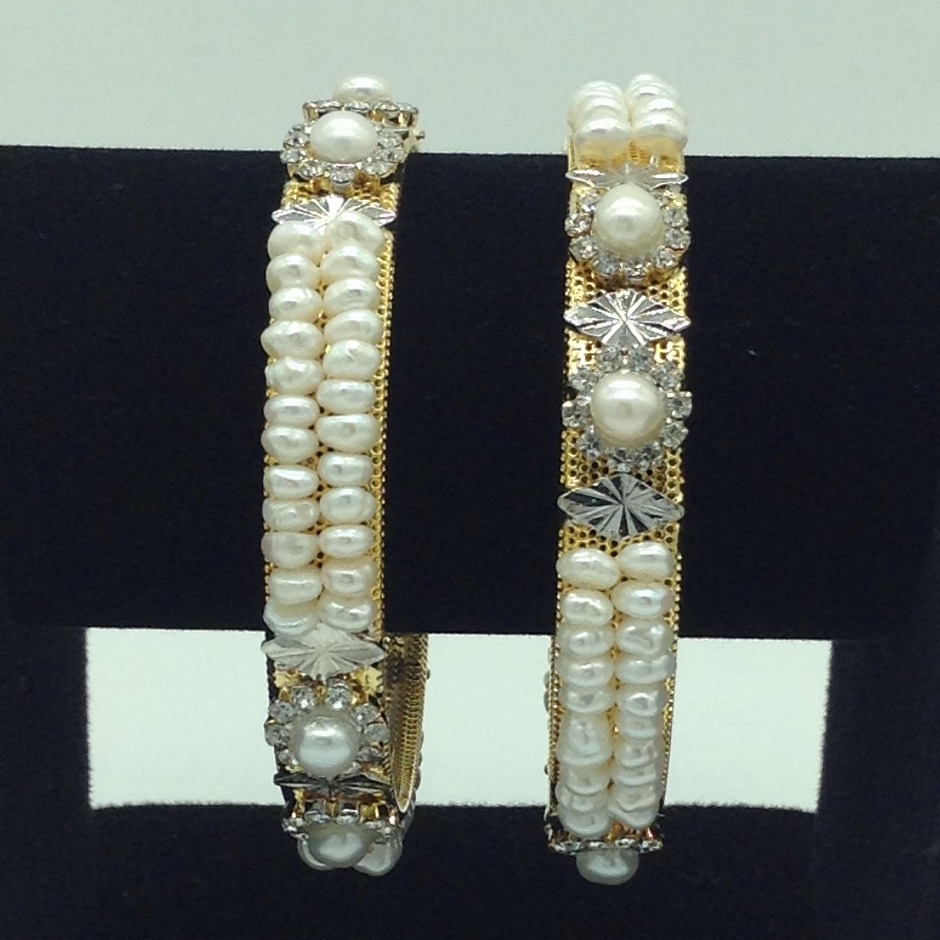 Pearls CZ Fancy Bangles JBG0308