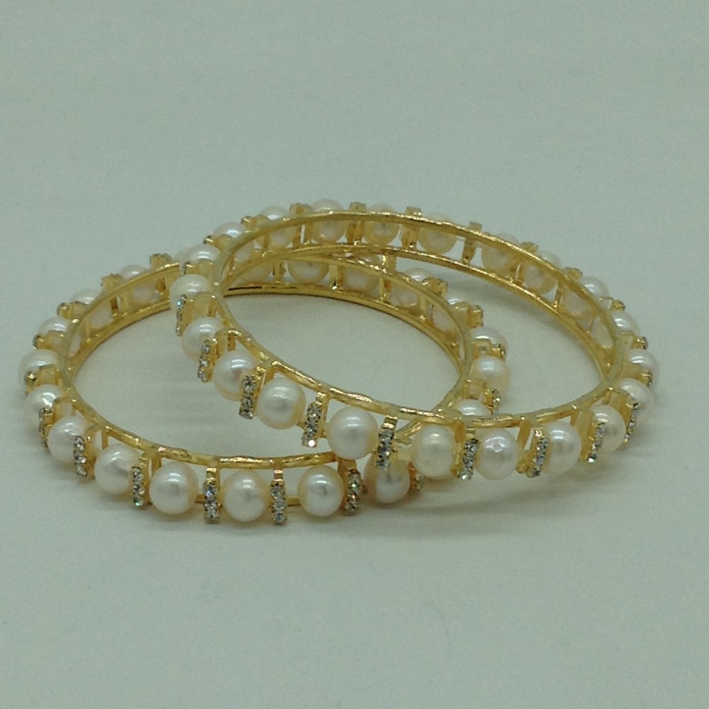 Pearls CZ Fancy Bangles JBG0305 - Image 2