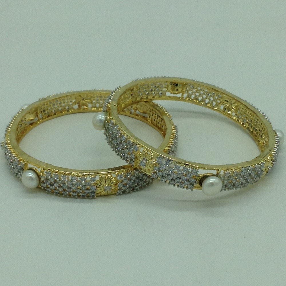 Pearls CZ Fancy Bangles JBG0304