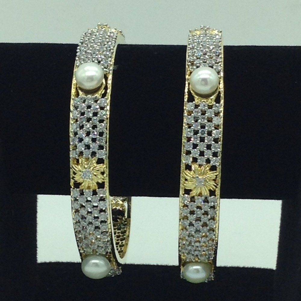 Pearls CZ Fancy Bangles JBG0304