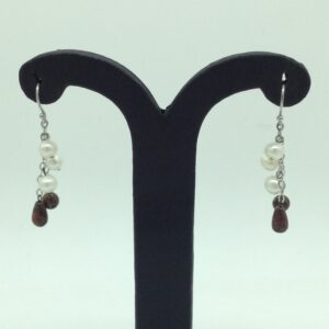 Pearl Semi Silver Ear Hangings JER0161
