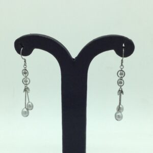 Pearl Silver Ear Hangings JER0160