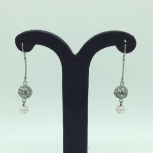Pearl Silver Ear Hangings JER0159