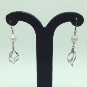 Pearl Silver Ear Hangings JER0158