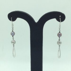 Pearl Silver Ear Hangings JER0155