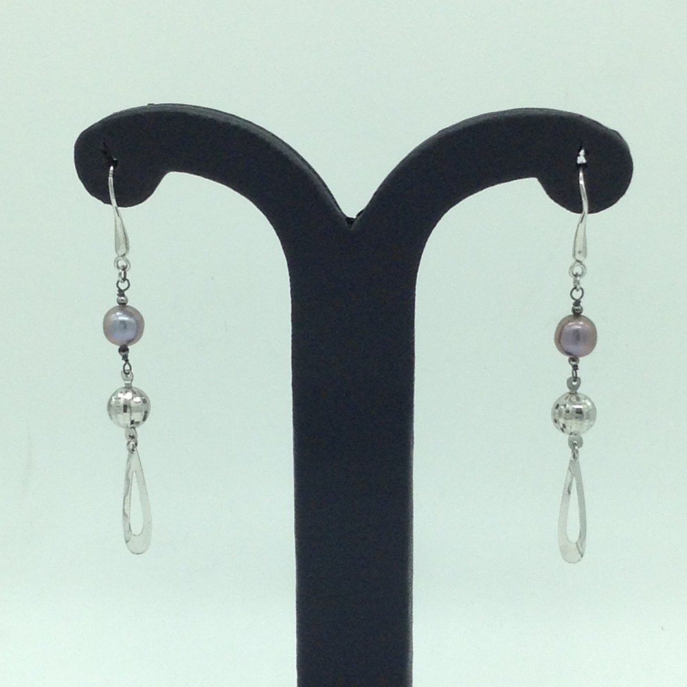 Pearl Silver Ear Hangings JER0155