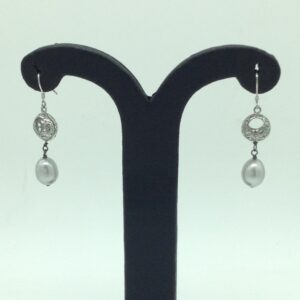 Pearl Silver Ear Hangings JER0151