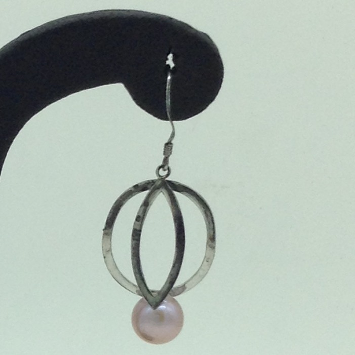 Pearl Silver Ear Hangings JER0144 - Image 3