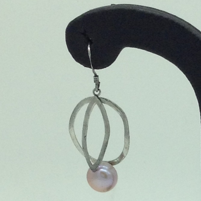 Pearl Silver Ear Hangings JER0144 - Image 2