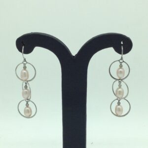 Pearl Silver Ear Hangings JER0142