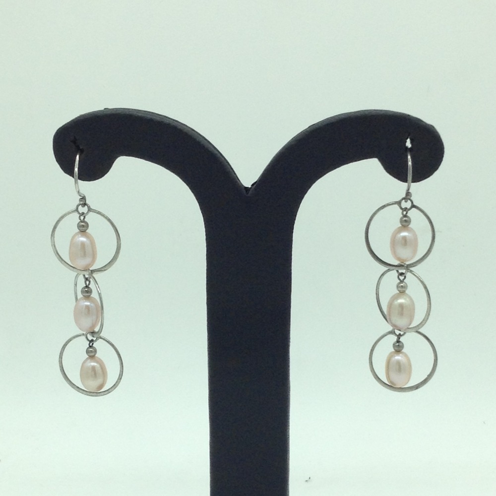 Pearl Silver Ear Hangings JER0142