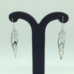 Pearl Silver Ear Hangings JER0141