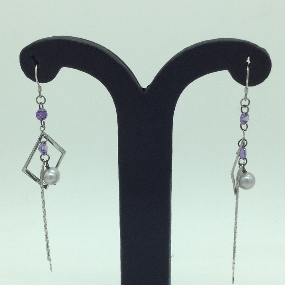 Pearl Silver Ear Hangings JER0139