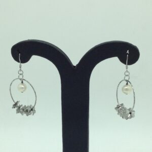 Pearl Silver Ear Hangings JER0138
