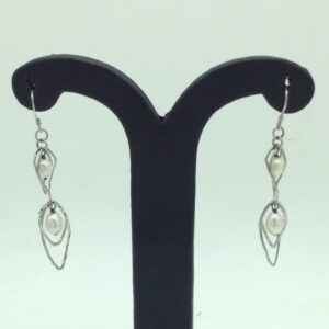 Pearl Silver Ear Hangings JER0135
