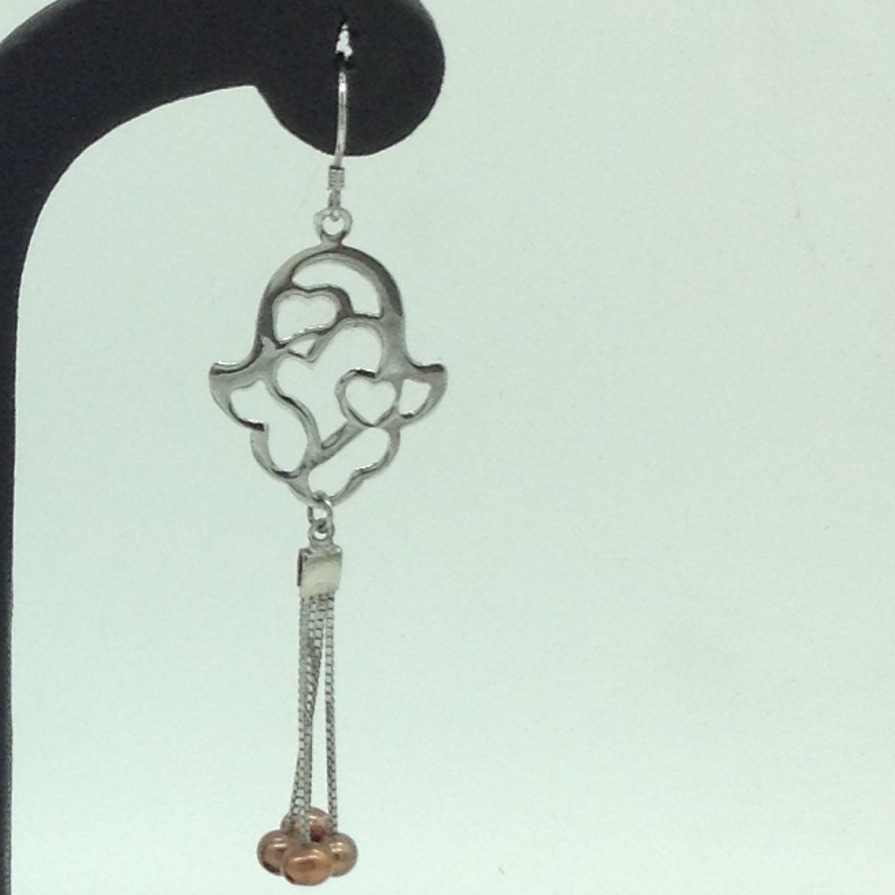 Pearl Silver Ear Hangings JER0134 - Image 3