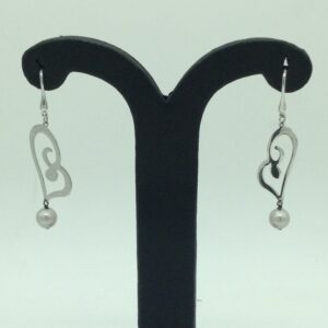 Pearl Silver Ear Hangings JER0131