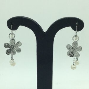 Pearl Silver Ear Hangings JER0129