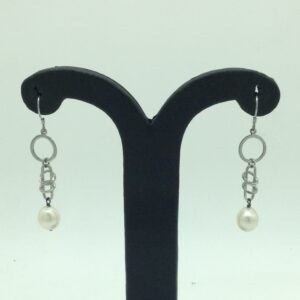 Pearl Silver Ear Hangings JER0128