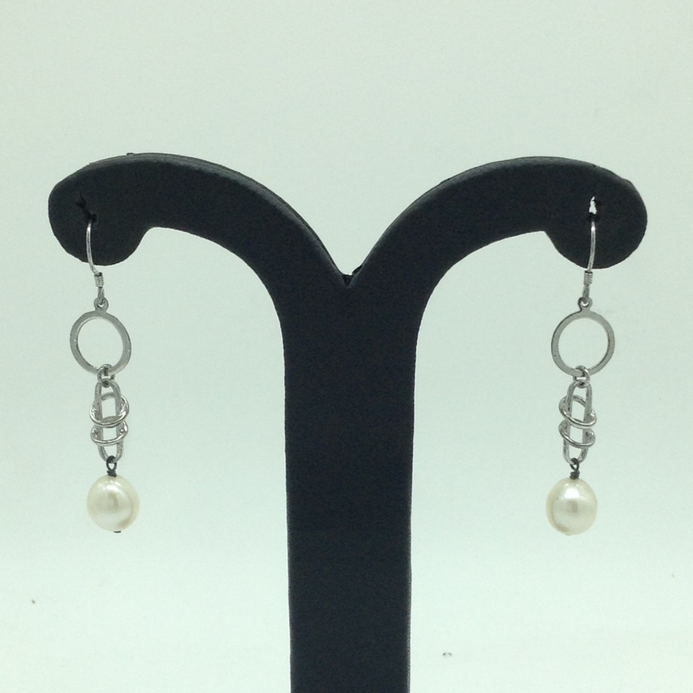 Pearl Silver Ear Hangings JER0128