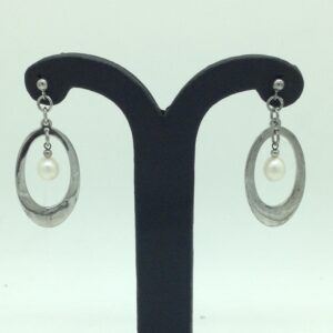 Pearl Silver Ear Hangings JER0124
