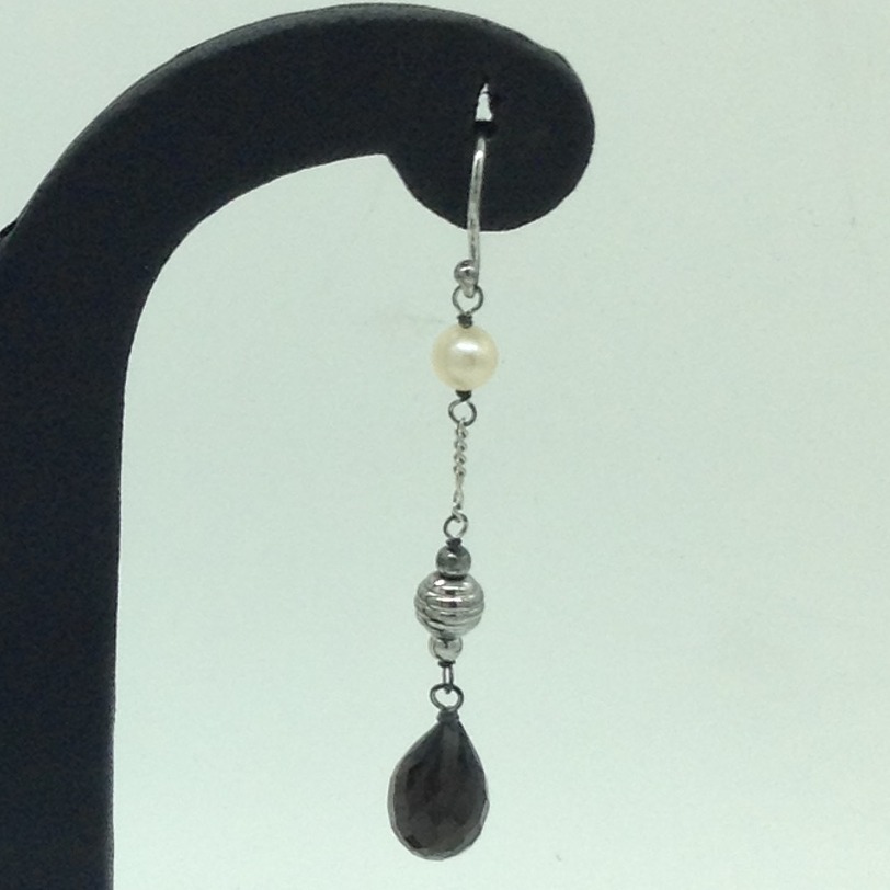 Pearl Silver Ear Hangings JER0121 - Image 3