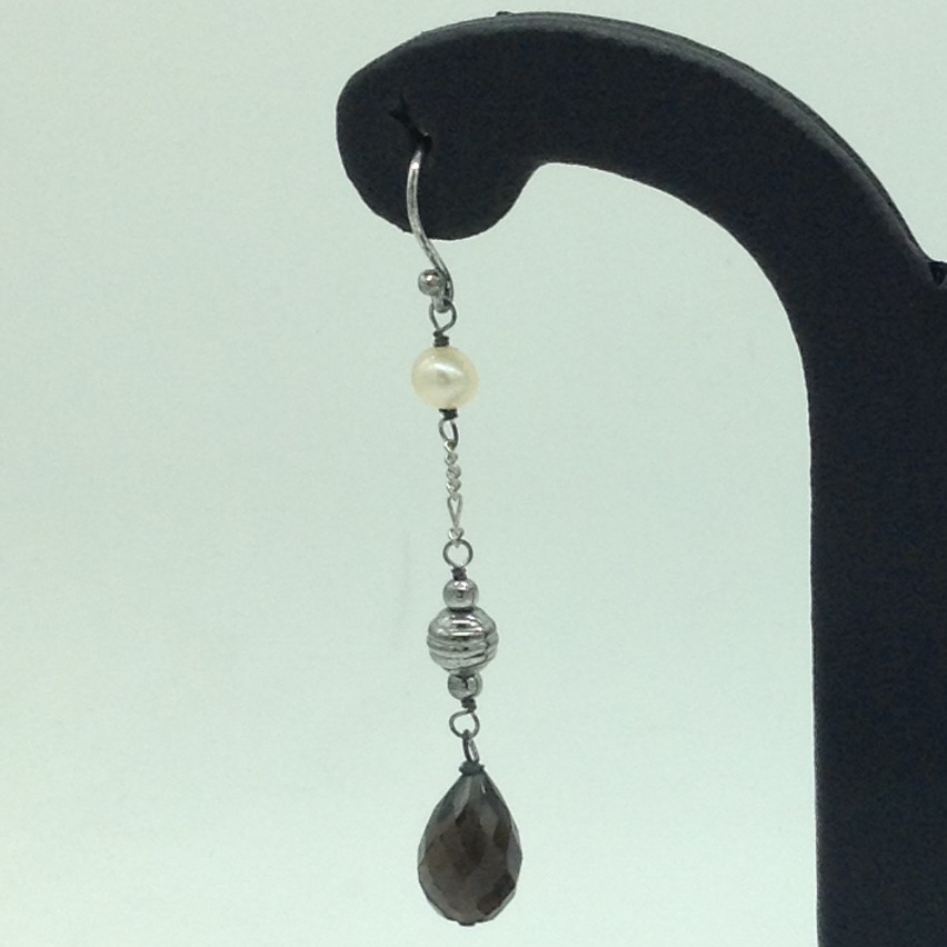 Pearl Silver Ear Hangings JER0121 - Image 2