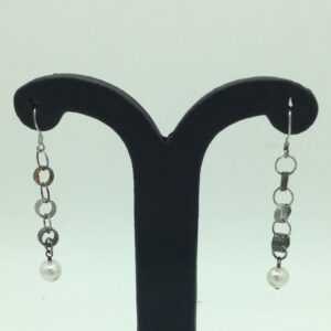 Pearl Silver Ear Hangings JER0116