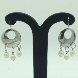 Pearl Silver Ear Hangings JER0108