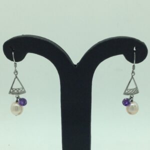 Pearl Silver Ear Hangings JER0103