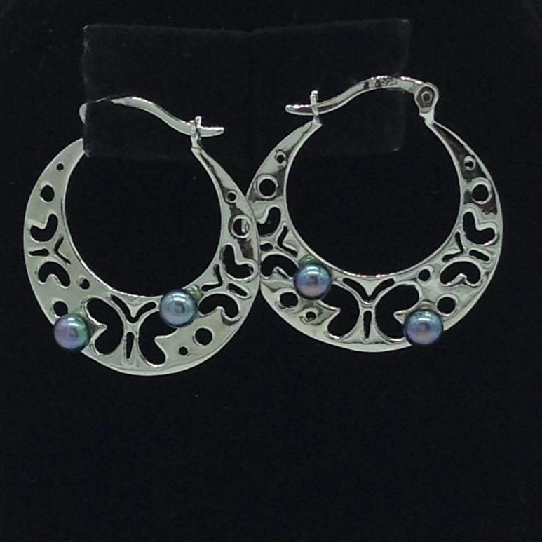 Pearl Silver Ear Hangings JER0100