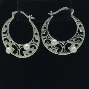 Pearl Silver Ear Hangings JER0099