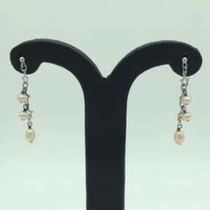 Pearl Silver Ear Hangings JER0095