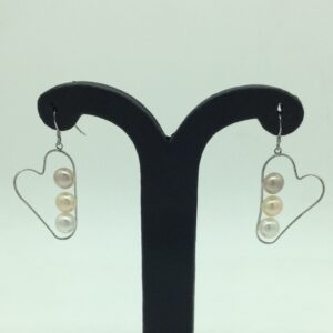 Pearl Silver Ear Hangings JER0090