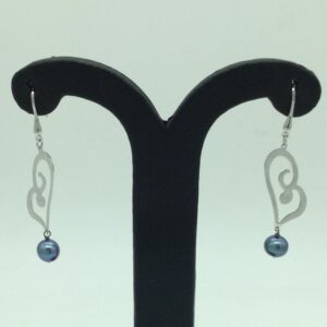 Pearl Silver Ear Hangings JER0089