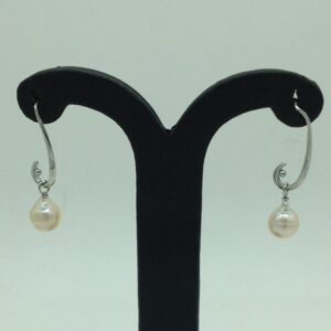 Pearl Silver Ear Hangings JER0088