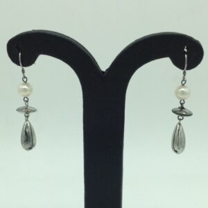 Pearl Silver Ear Hangings JER0083