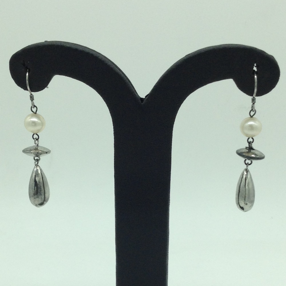 Pearl Silver Ear Hangings JER0083