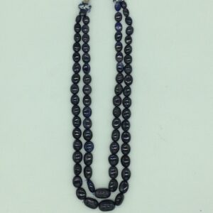 Natural Blue Sapphires Oval Aweja 2 Layers Necklace JSB0144