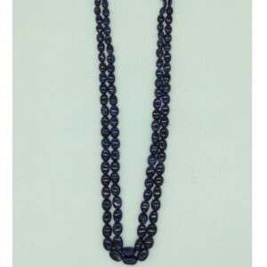 Natural Blue Sapphires Oval Aweja 2 Layers Necklace JSB0143