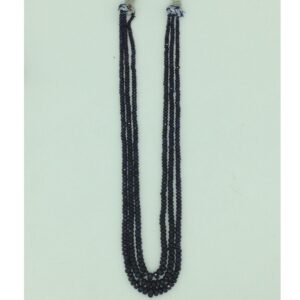 Natural Blue Sapphires Round Faceted 3 Layers Necklace JSB0142