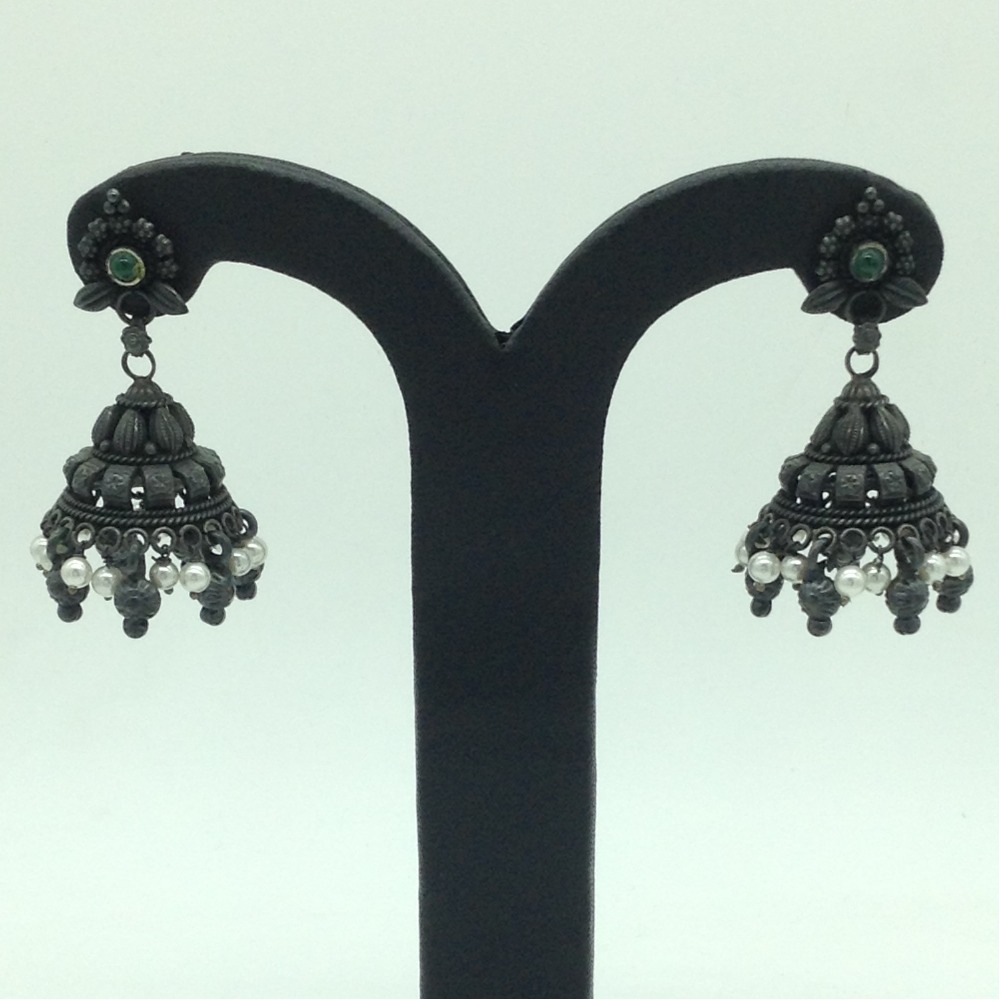 Silver ear jhumki jer0071