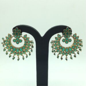 Green CZ Stones Ear Chand Bali JER0053