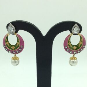 White CZ Stones Ear Jhumki JER0047