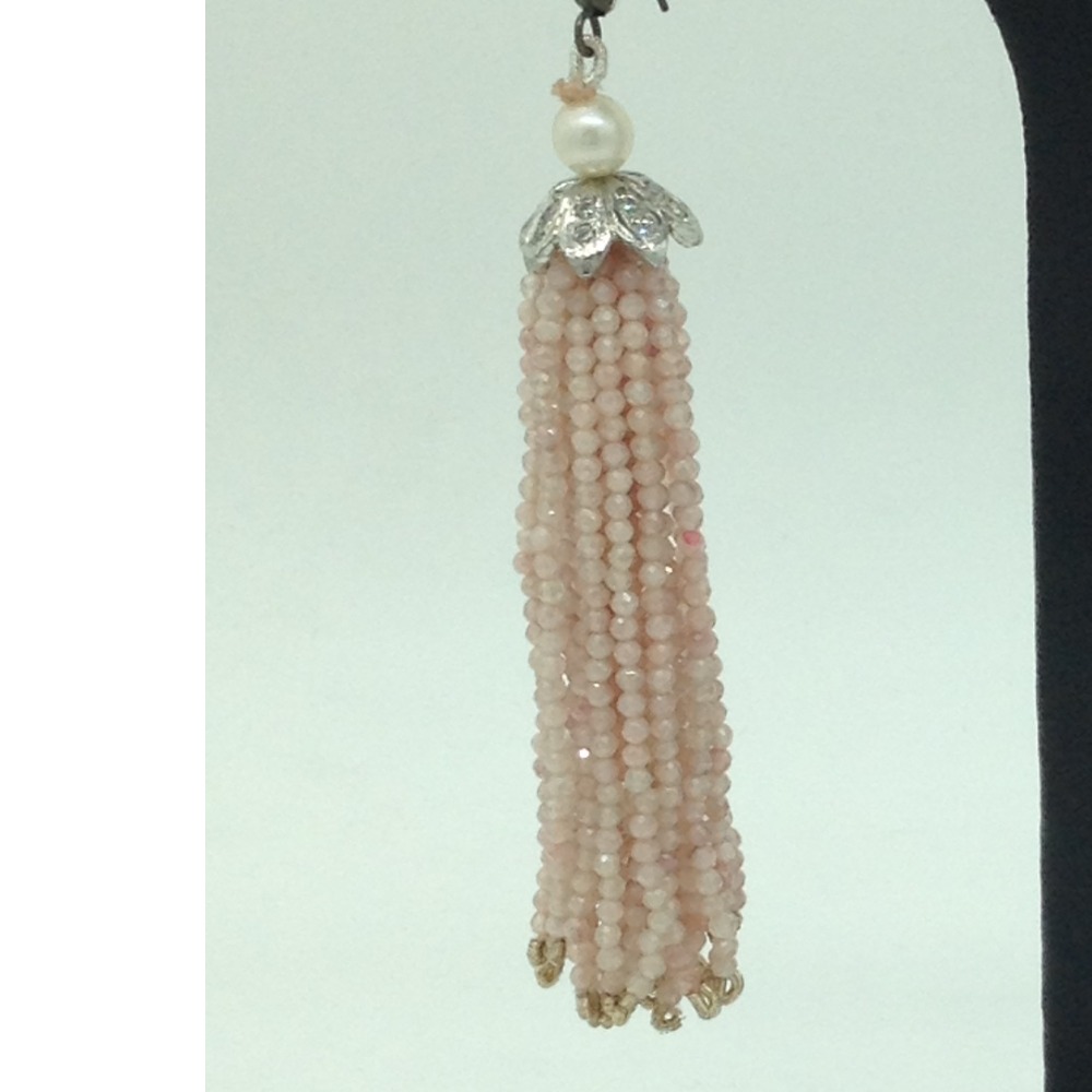 Pink Opal Stones Ear Chandelier Hangings JER0024 - Image 2