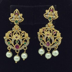 Multicolour CZ Stones Ear Hangings JER0005