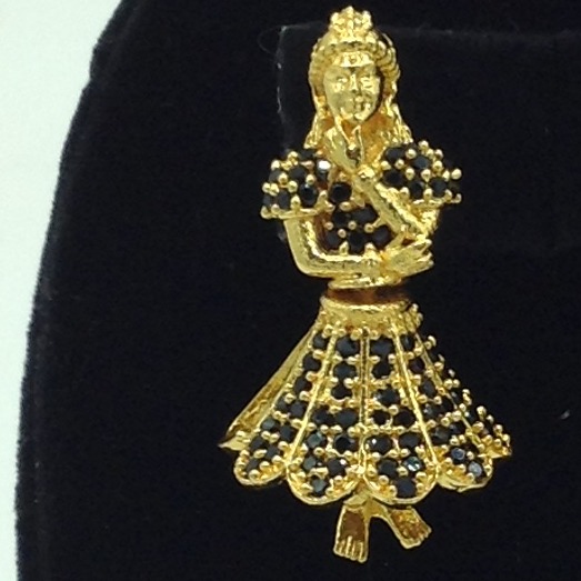 Black CZ Stones Dancing Doll Ear Hangings JER0004 - Image 2